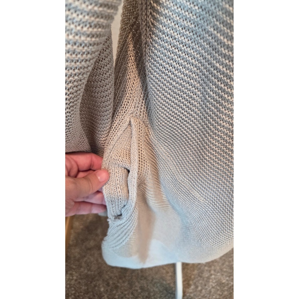 Banana Republic Waterfall Cardigan Italian Linen Draped Beige Coastal Medium - Picture 13 of 14